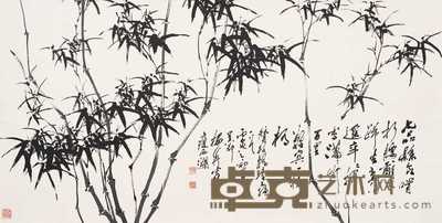 颜梅华 1986年作 竹 镜心 67×137cm